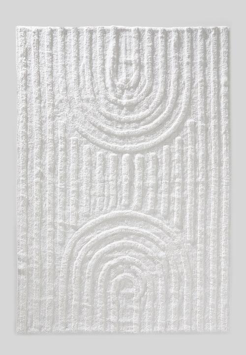 Sixth Floor - Arc cotton tufted rug – white