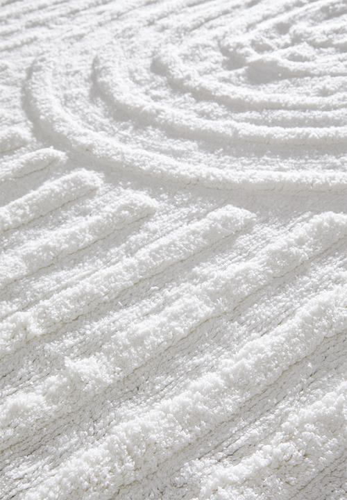 Sixth Floor - Arc cotton tufted rug – white