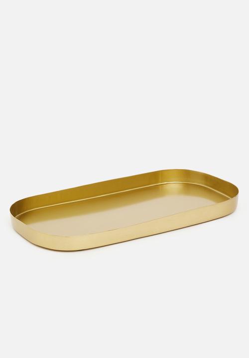 Sixth Floor - Oval tray - gold