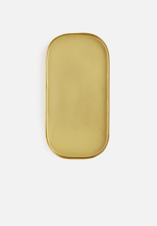Sixth Floor - Oval tray - gold