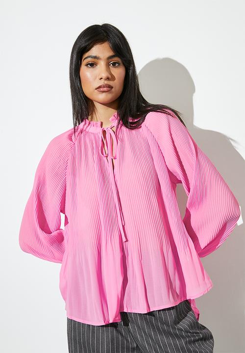 Superbalist - Mushroom pleated blouse - pink
