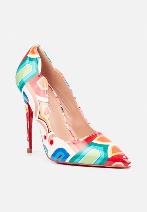 Miss Black - Lou16 court heel - multi