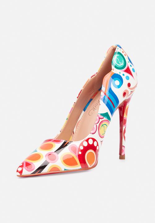 Miss Black - Lou16 court heel - multi