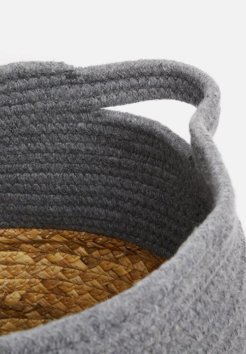 Sixth Floor - Tassel belly basket - grey & brown 