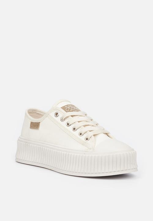 Miss Black - Kiss3 flatform sneaker - white