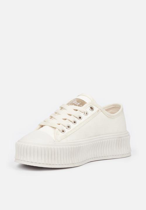 Miss Black - Kiss3 flatform sneaker - white