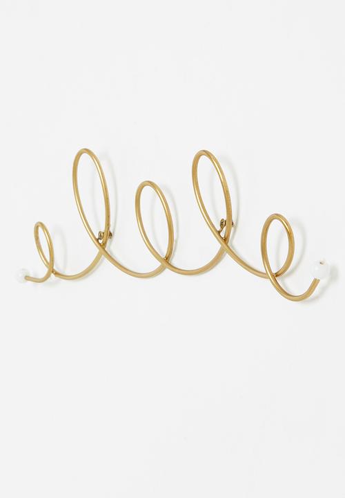 Sixth Floor - Squiggle hook - gold