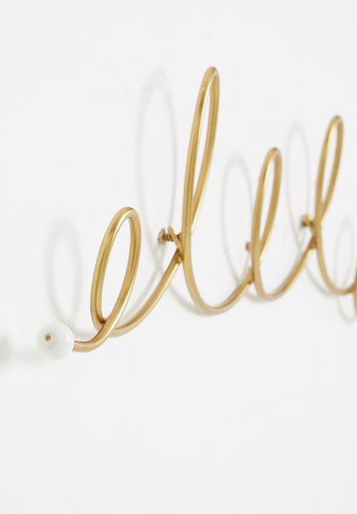Sixth Floor - Squiggle hook - gold