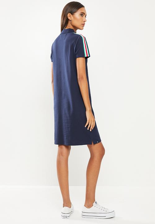 Aca Joe - Ladies aca joe ribbed shoulder golfer dress - navy