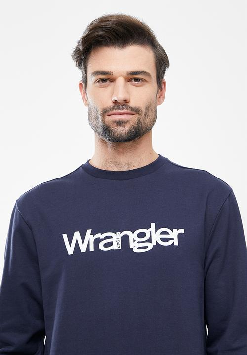 Wrangler - Big chest logo sweat - navy