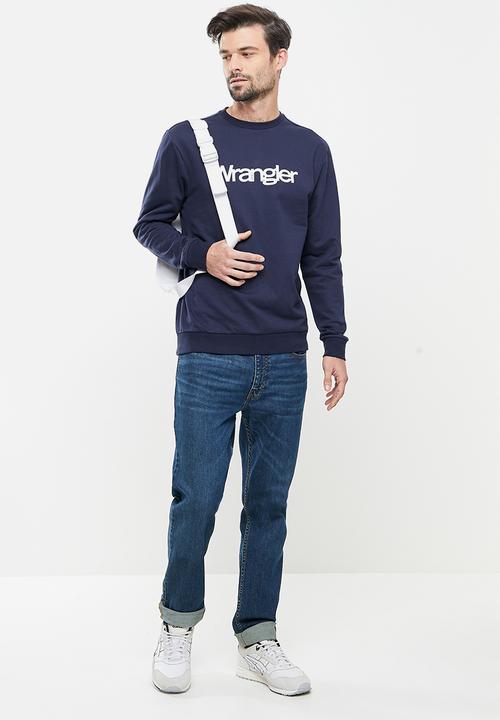 Wrangler - Big chest logo sweat - navy