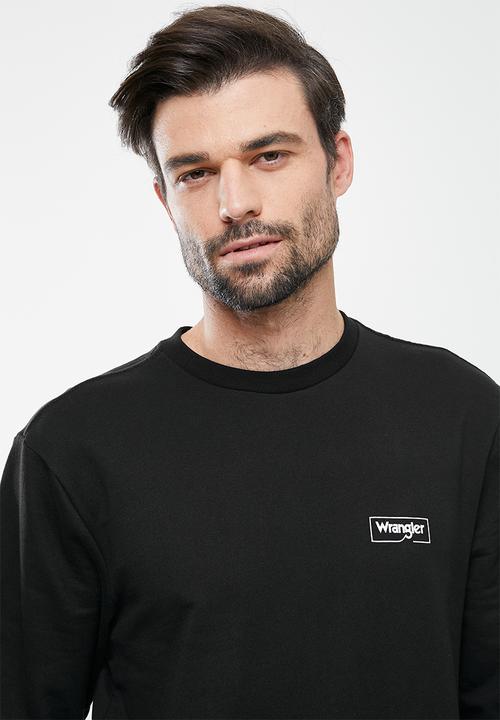 Wrangler - Small box crew sweat - black