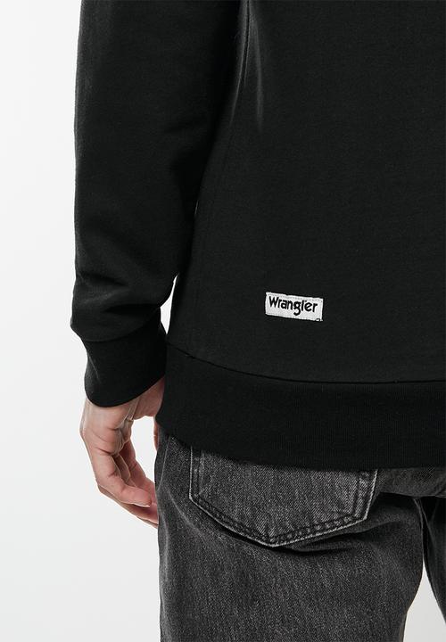 Wrangler - Small box crew sweat - black