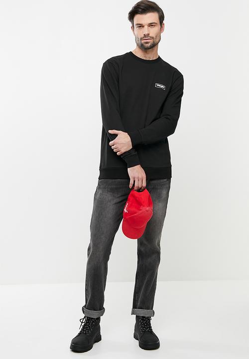Wrangler - Small box crew sweat - black