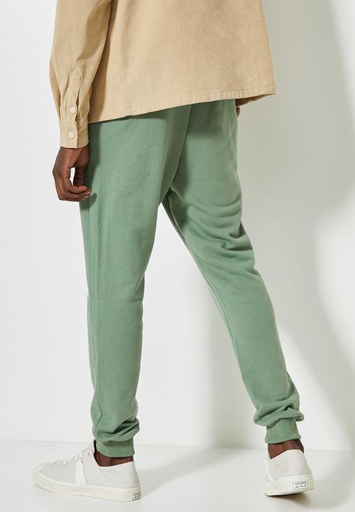 Superbalist - Regular fit knit cuffed lounge pants - fatigue