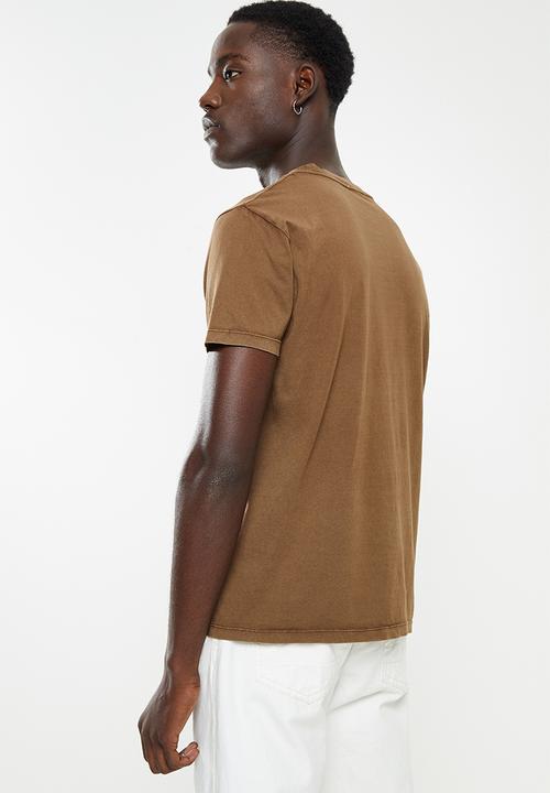 Replay - Replay short sleeve garment dye tee - brown