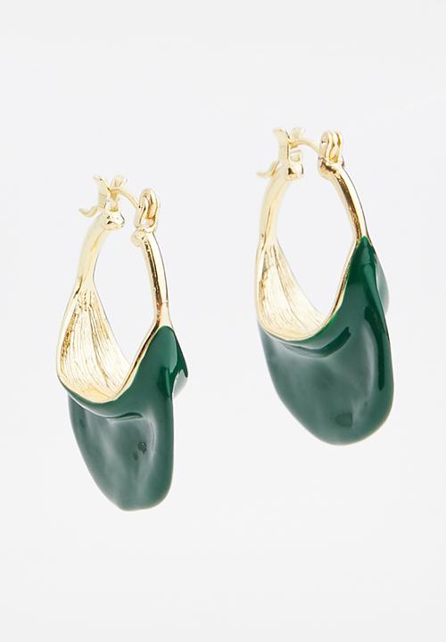 Superbalist - Emma earrings - green & gold
