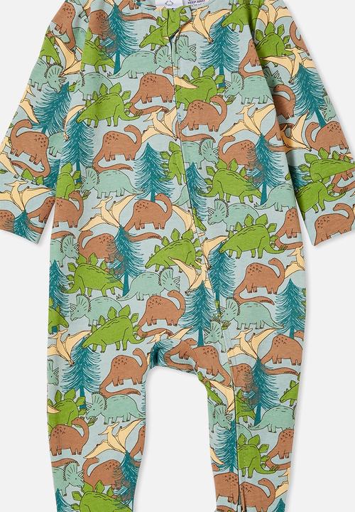 Cotton On - The long sleeve zip romper - stone green