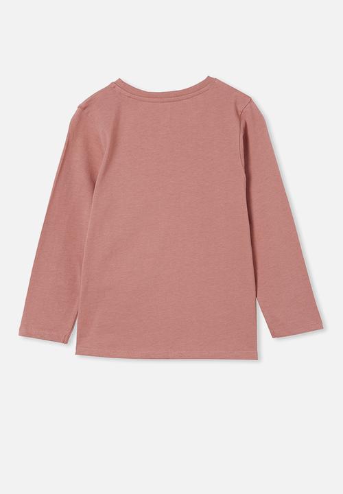 Cotton On - Penelope long sleeve tee - dusty berry