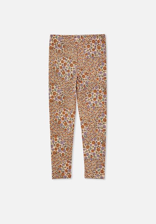 Cotton On - Huggie tights - tropical orange/lennox floral