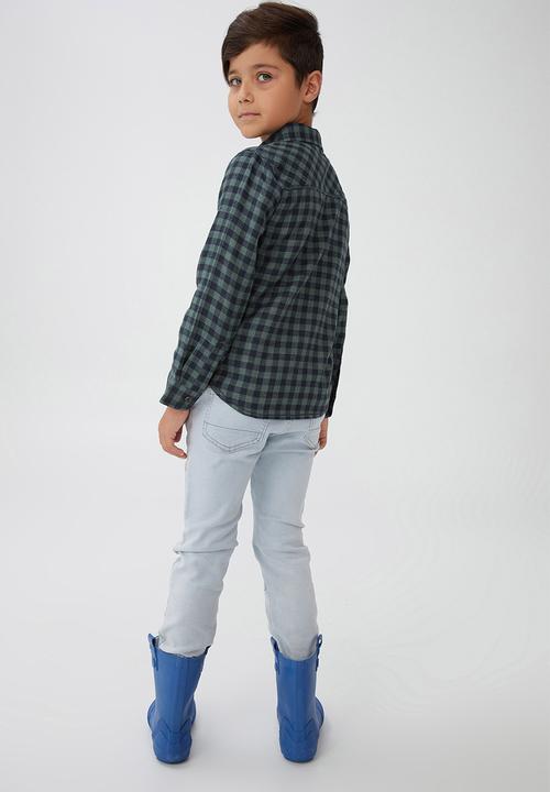 Cotton On - Rugged long sleeve shirt - swag green/navy