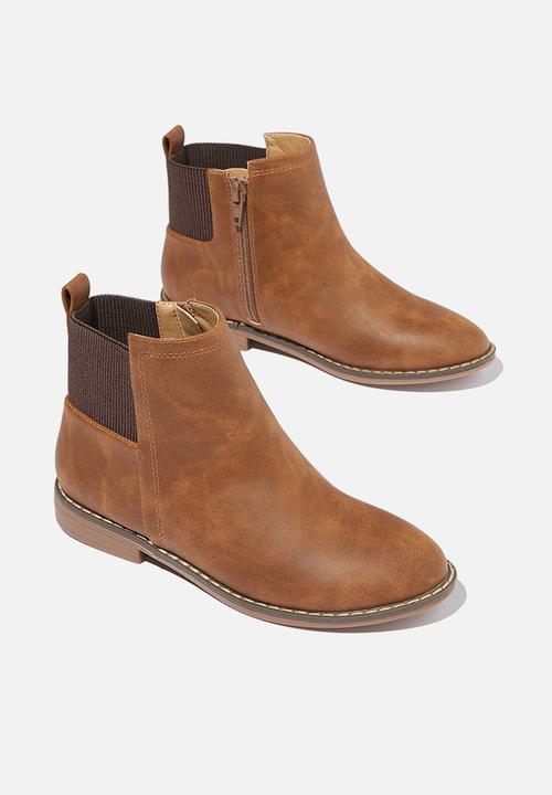 Cotton On - Step gusset boot - vintage tan