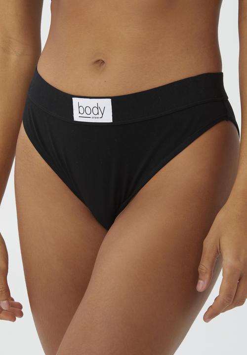 Cotton On - Organic cotton mid rise bikini brief - black