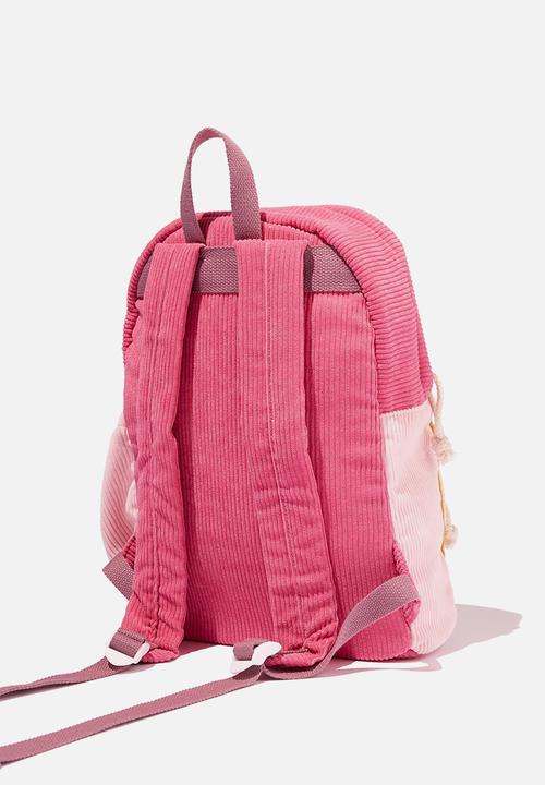 Cotton On - Happy camper backpack - pink gerbera/tumeric latte
