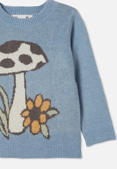 Cotton On - Milly knit jumper - dusty blue marle/mushroom