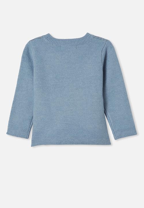 Cotton On - Milly knit jumper - dusty blue marle/mushroom