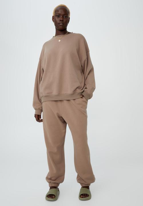Cotton On - Curve classic trackpant - rich taupe