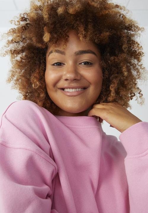 Cotton On - Curve classic crew sweatshirt - retro pink
