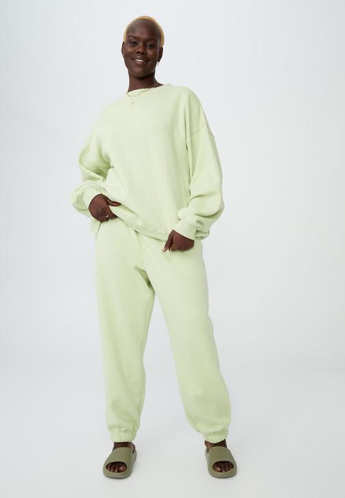 Cotton On - Curve classic crew sweatshirt - foam green