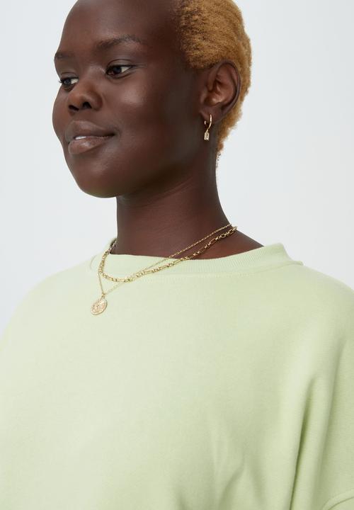 Cotton On - Curve classic crew sweatshirt - foam green