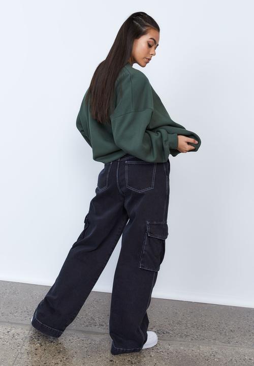 Factorie - Hype denim cargo pant - thrift black