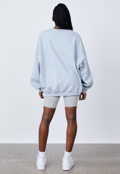 Factorie - Slouchy premium graphic crew - grey sky