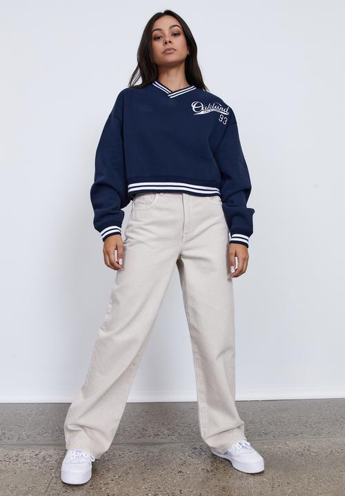 Factorie - Varsity v-neck - navy blazer