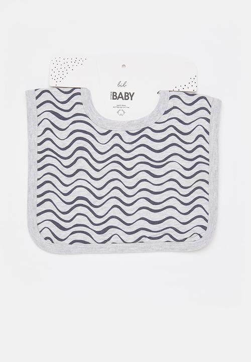 Cotton On - The square bib - cloud marle/waves