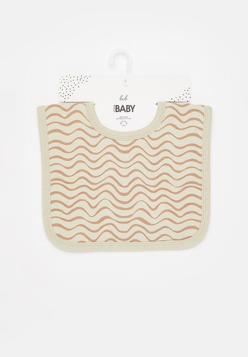 Cotton On - The square bib - rainy day/waves
