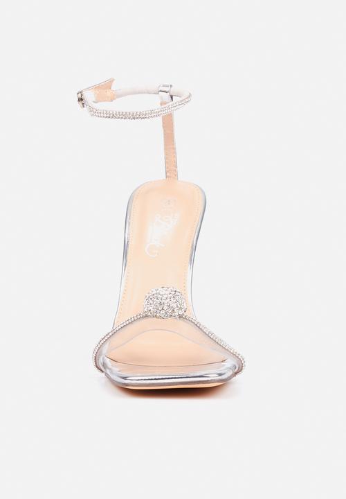 Miss Black - Samba2 ankle strap heel - silver