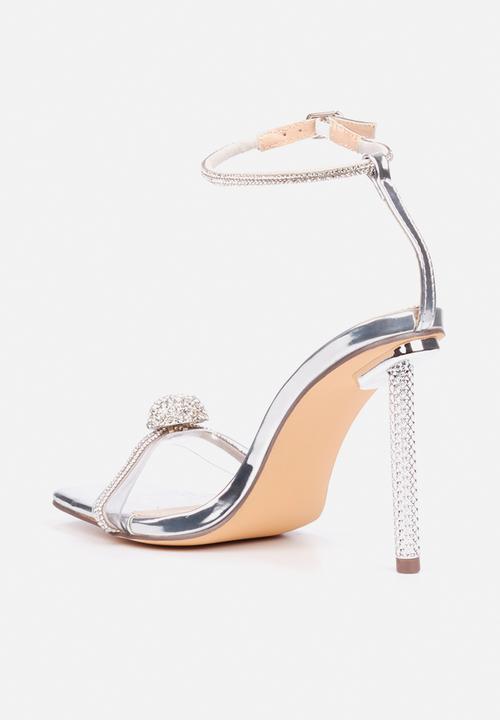 Miss Black - Samba2 ankle strap heel - silver