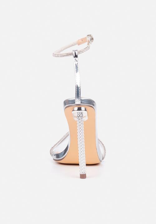 Miss Black - Samba2 ankle strap heel - silver