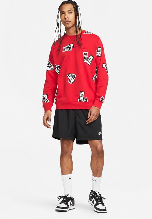 Nike - NSW SPE All Over Print Crew Sweatshirt  University Red
