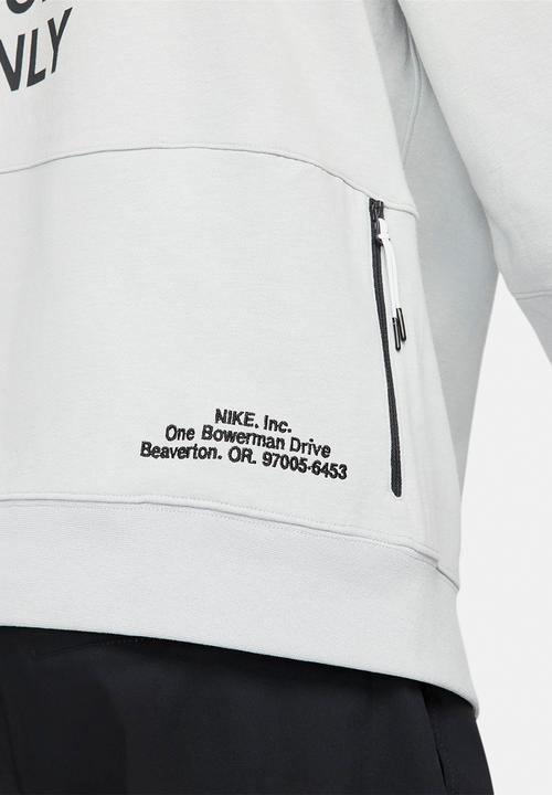 Nike - NSW  Authorized Graphic Crew Sweatshirt - Grey & black
