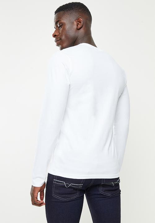 POLO - Men equestrian long sleeve tee - white
