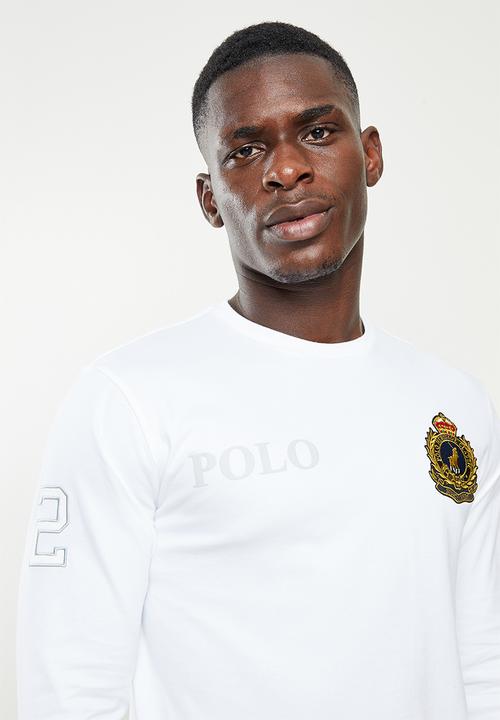 POLO - Men equestrian long sleeve tee - white