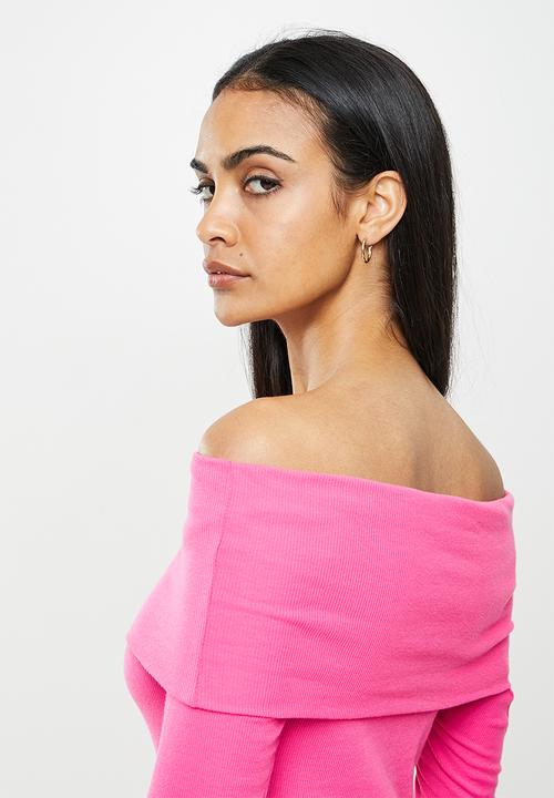 Glamorous - Off shoulder top - hot pink