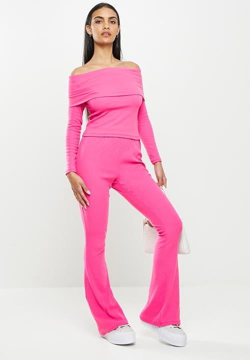 Glamorous - Off shoulder top - hot pink