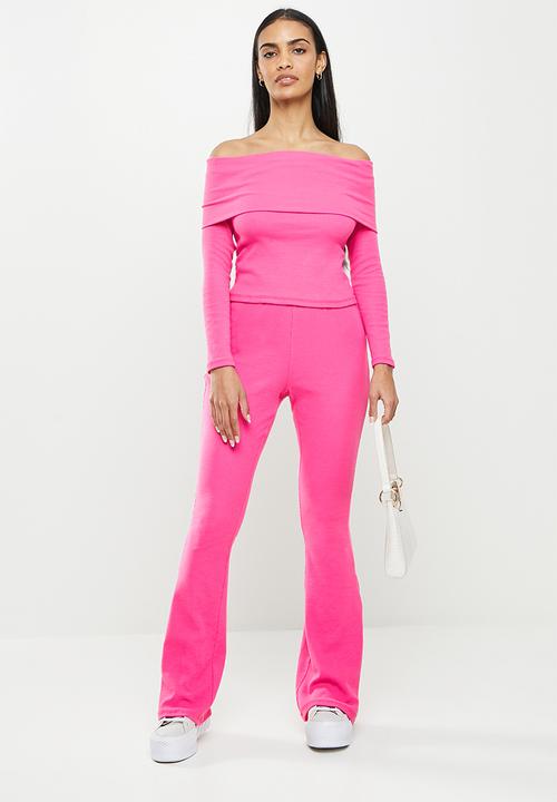 Glamorous - Flare pants co-ord - hot pink