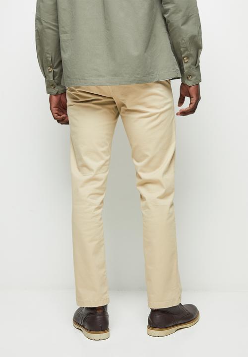 Lark & Crosse - Regular fit stretch chino - stone
